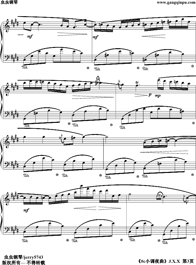 礼赞之#c小调夜曲J.X.1