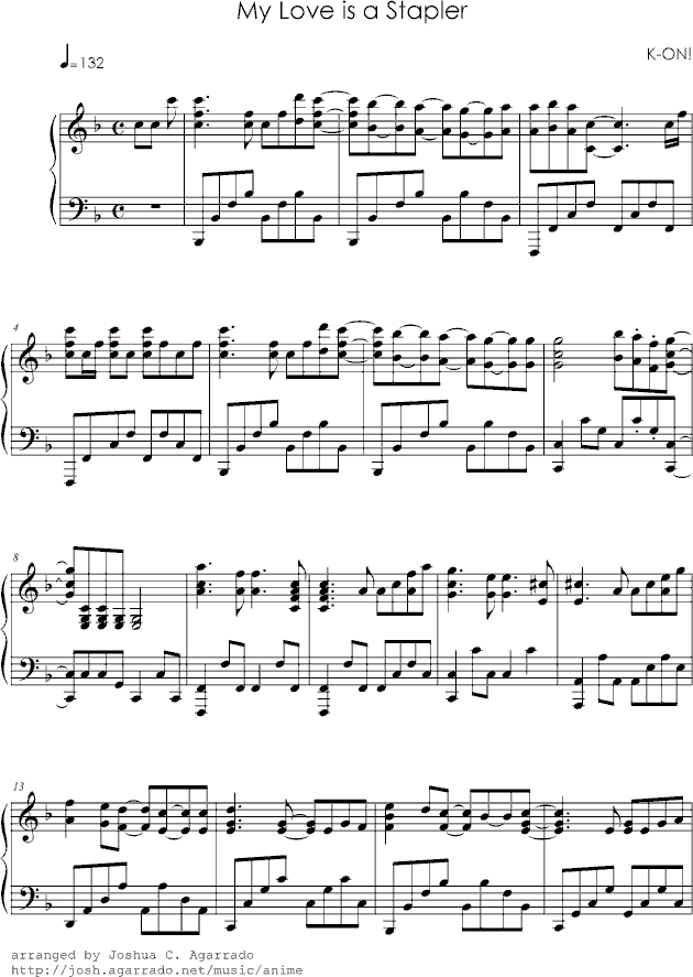 k-on My love is a stapler 编谱（s2681026）