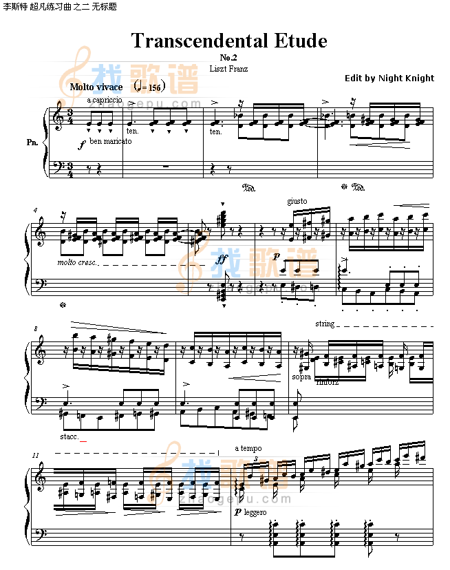 李斯特超凡练习曲第二首