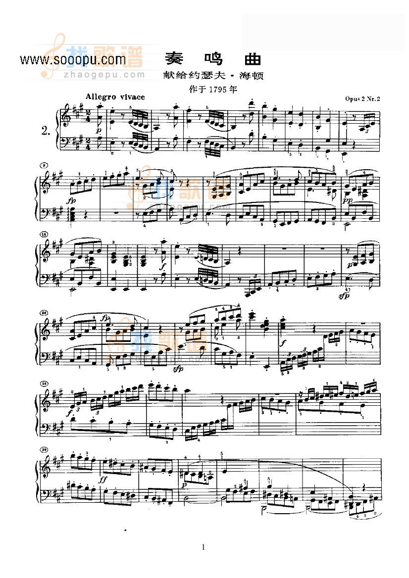 奏鸣曲(Opus2 Nr.2)