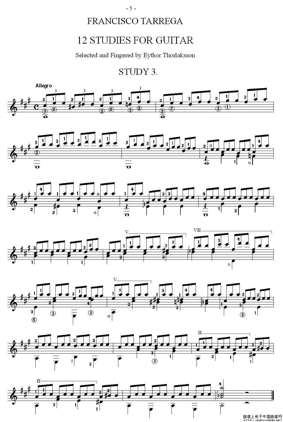 他雷加12首练习曲之2
