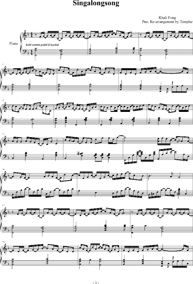 singalongsong (为你写的歌)