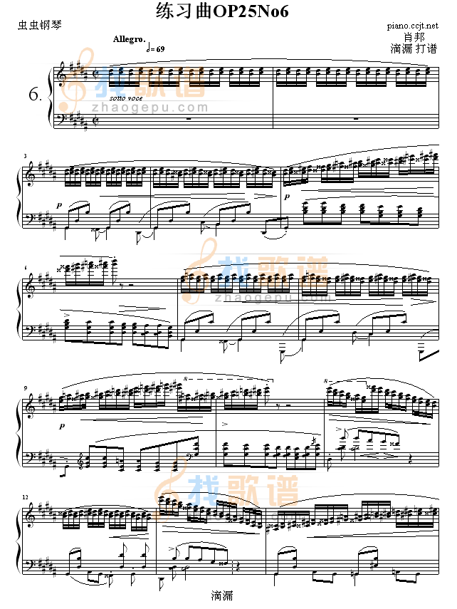 练习曲OP25No6