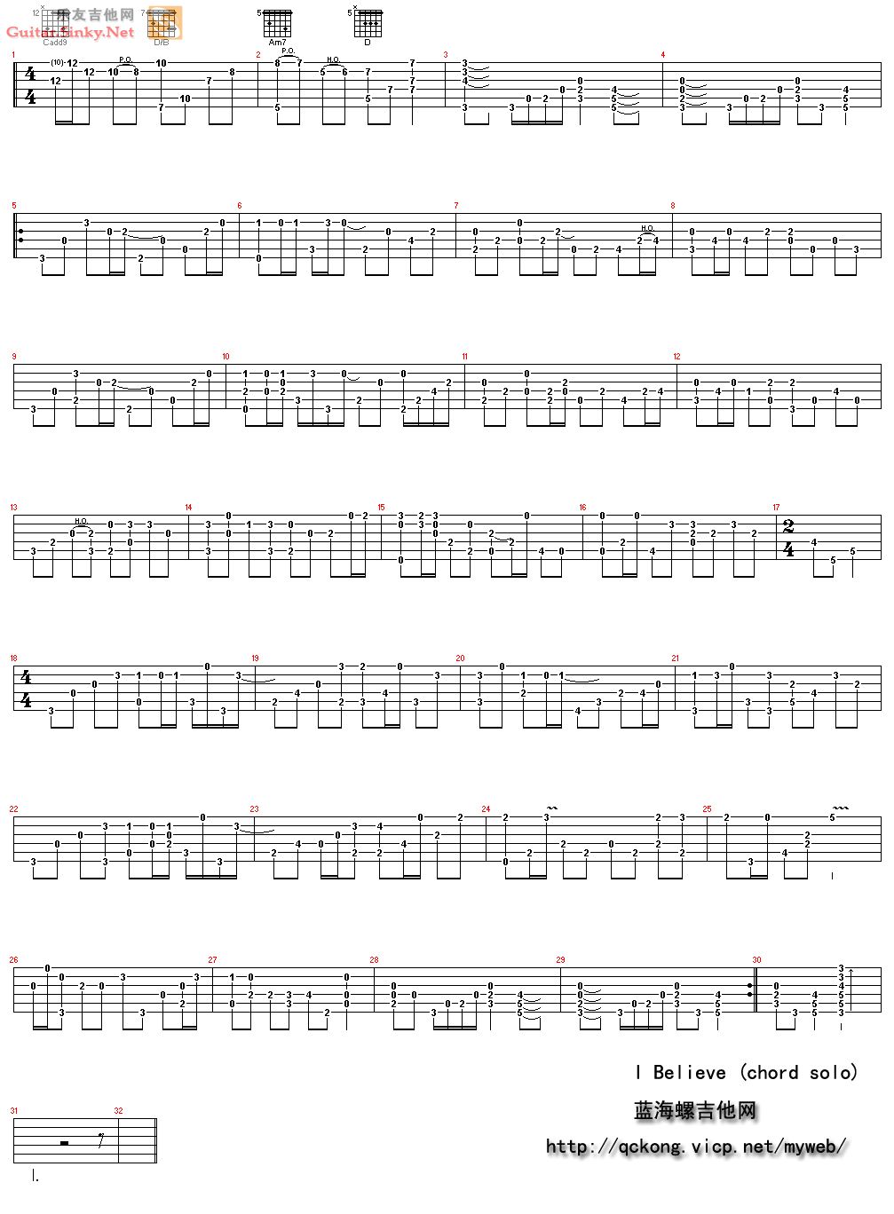 i believe (chord solo)