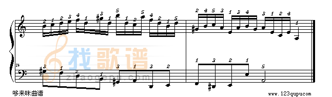 二部创意曲-精确指法版-巴赫
