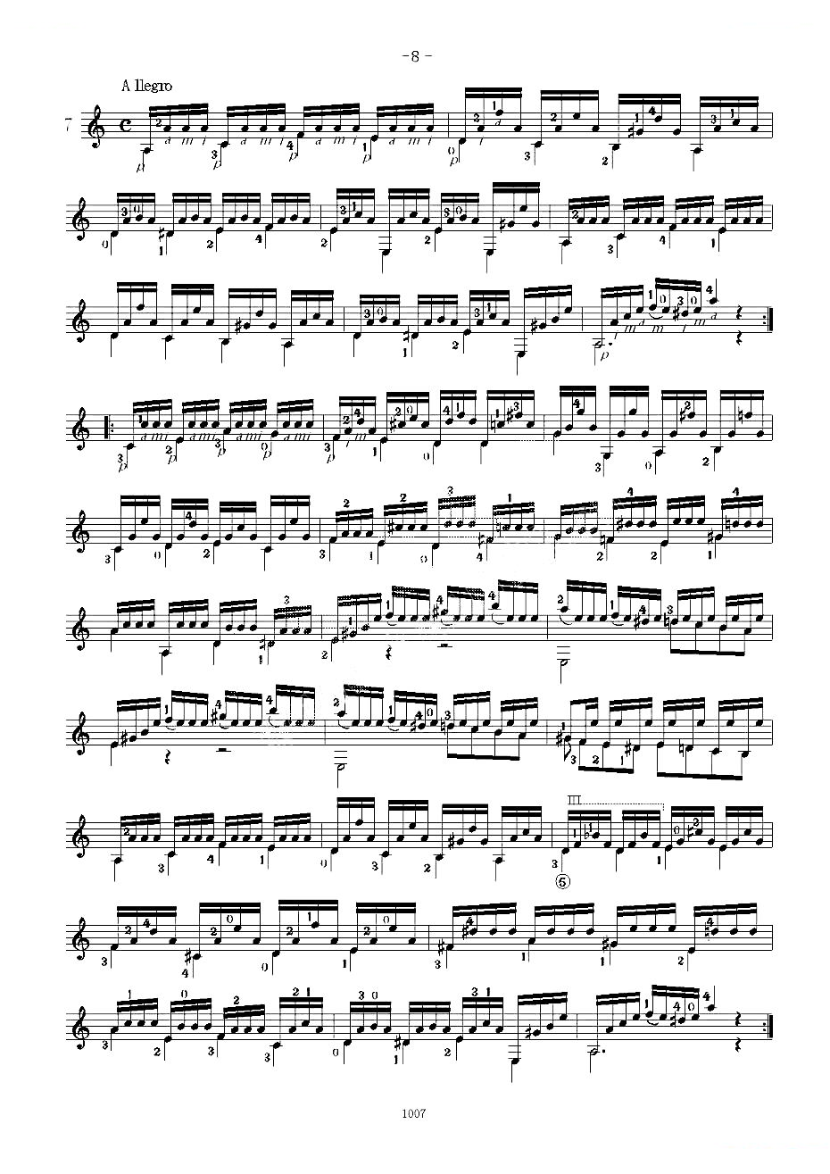 卡尔卡席25首练习曲之6——10