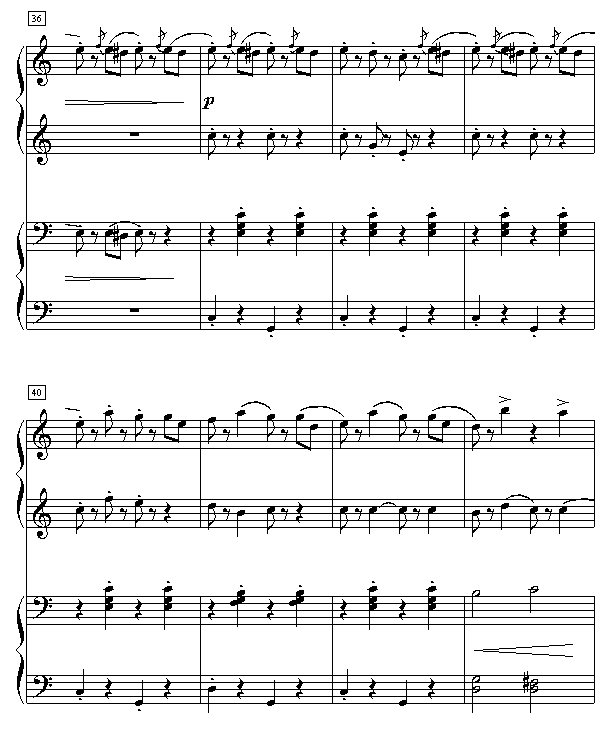 拉德斯基进行曲（双钢琴）