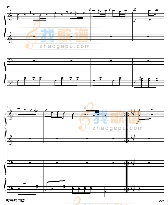 土耳其进行曲四手联弹-莫扎特