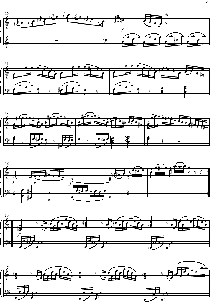 奏鸣曲 Sonatas K279   Mvt.1