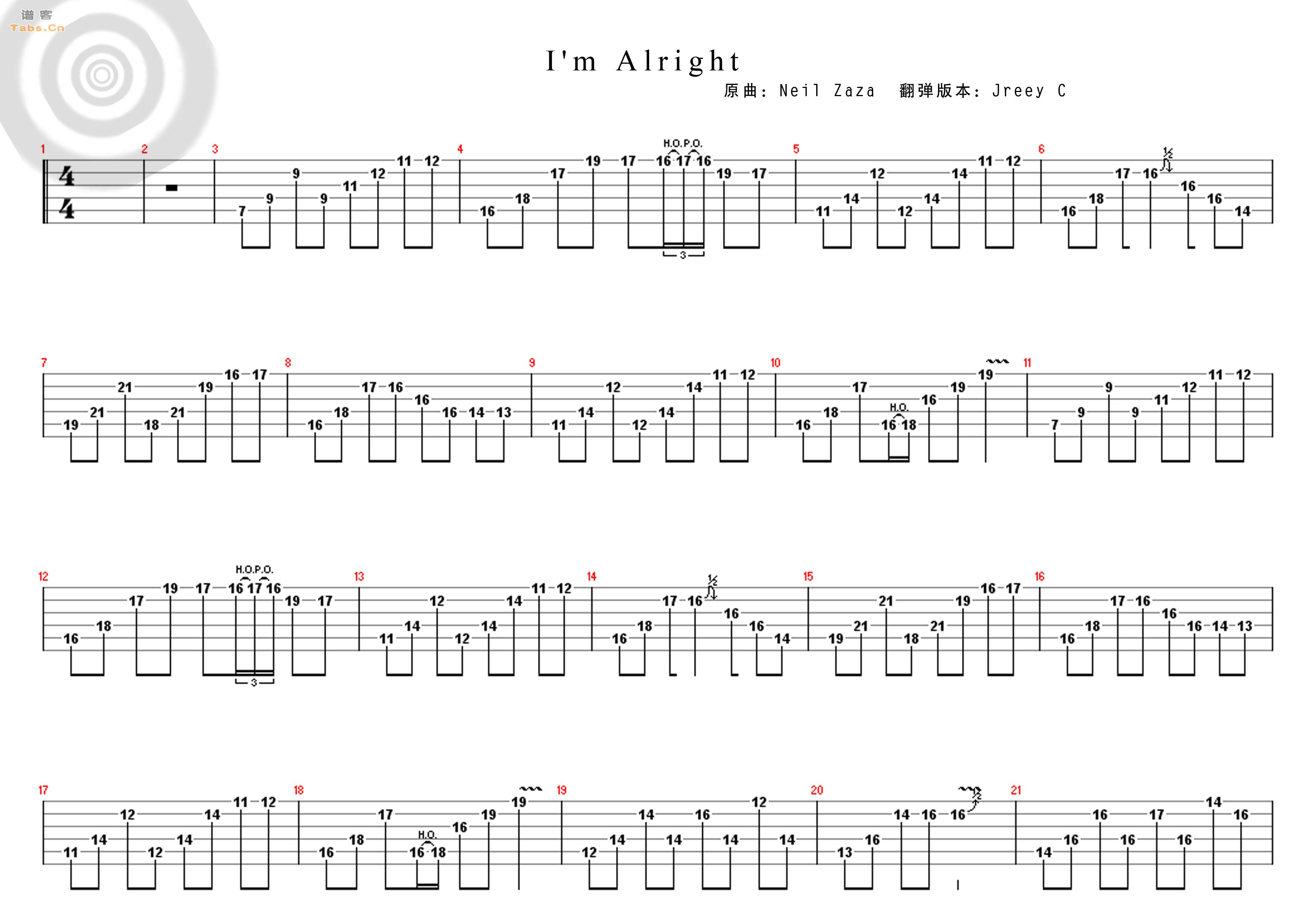 I`m alright 经典	