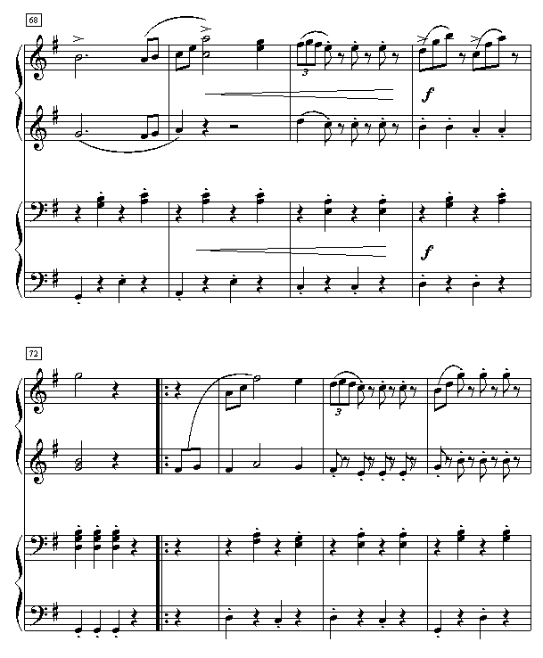 拉德斯基进行曲（双钢琴）