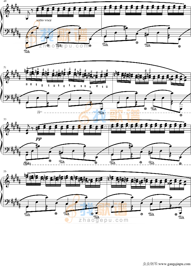 肖邦三度练习曲(op.25 no.6)