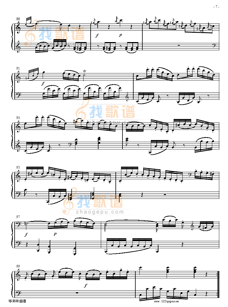 奏鸣曲 Sonatas K279   Mvt.1-莫扎特