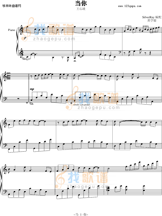 当你-简易版-王心凌