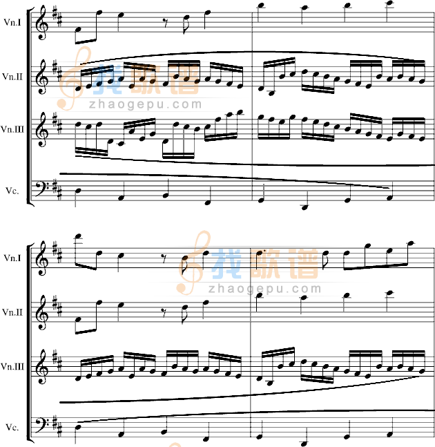 卡农交响曲(3小提琴+1大提琴)