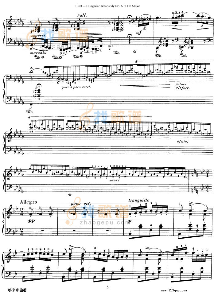 匈牙利狂想曲第六号-李斯特