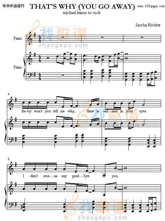 thats why (you go away)-Michael Learns To Rock (麦克