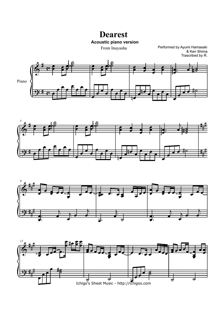 Eearrest Accoustic piano version