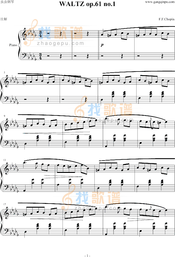 WALTZ op.61 no.1