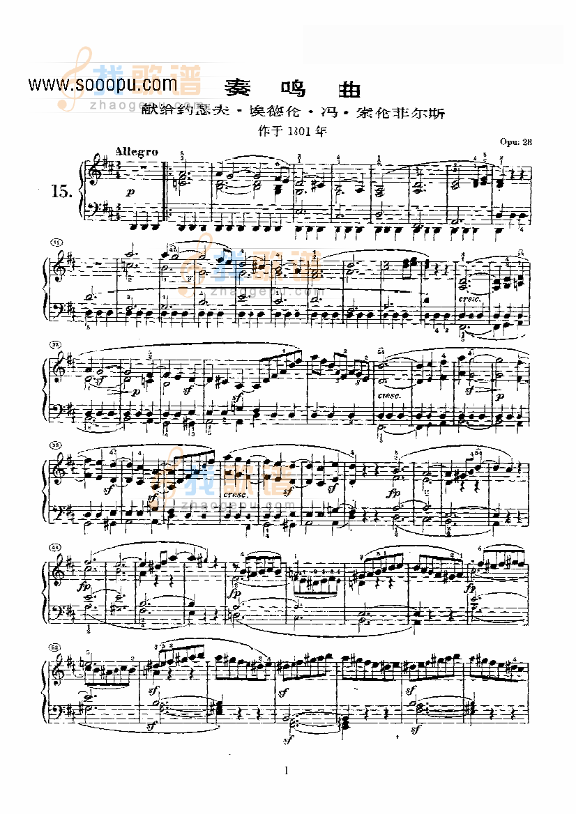 奏鸣曲(Opus28)