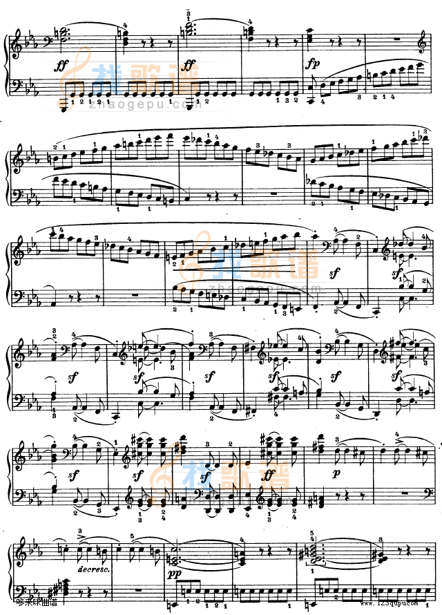 降E大调第四钢琴奏鸣曲-Op.7-贝多芬
