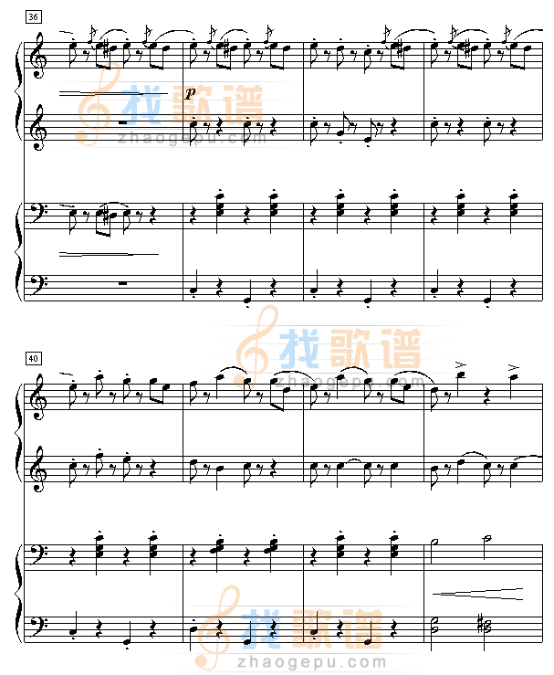 拉德斯基进行曲（双钢琴）