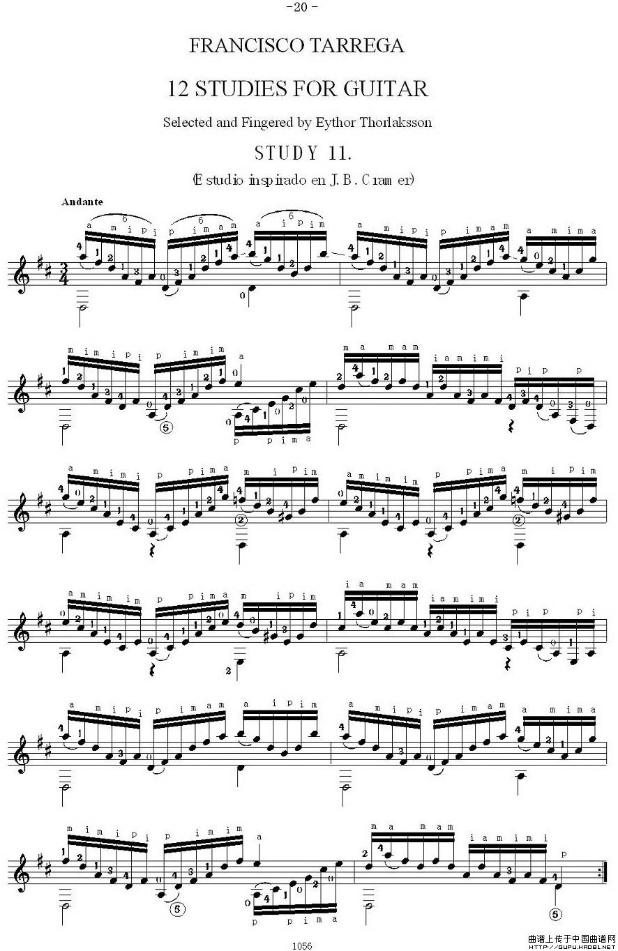 他雷加12首练习曲之11
