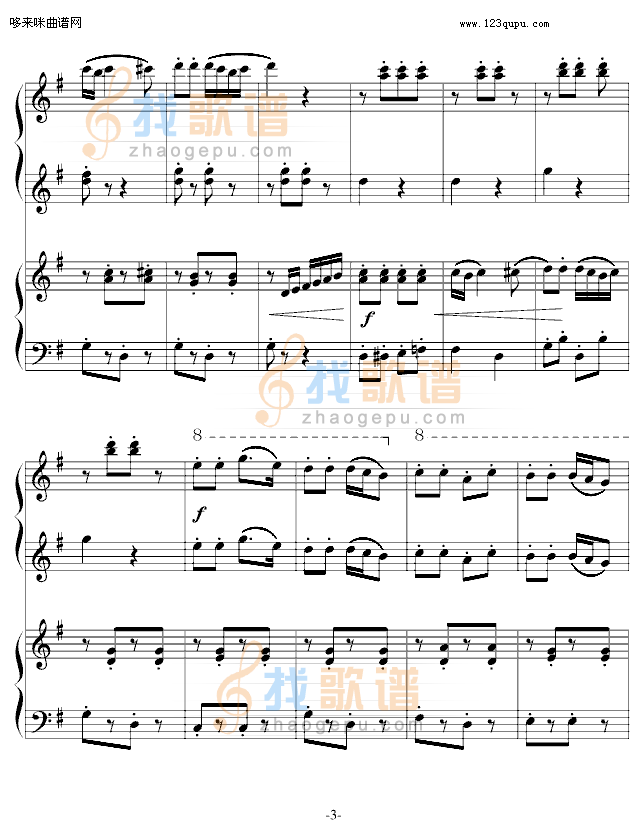 巡逻兵进行曲- 四手联弹-弗兰克·米查姆