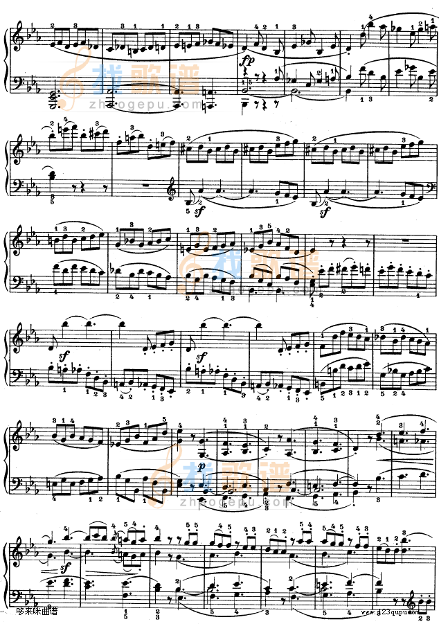 降E大调第四钢琴奏鸣曲-Op.7-贝多芬