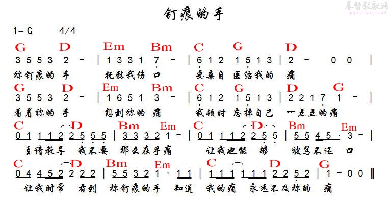 钉痕的手