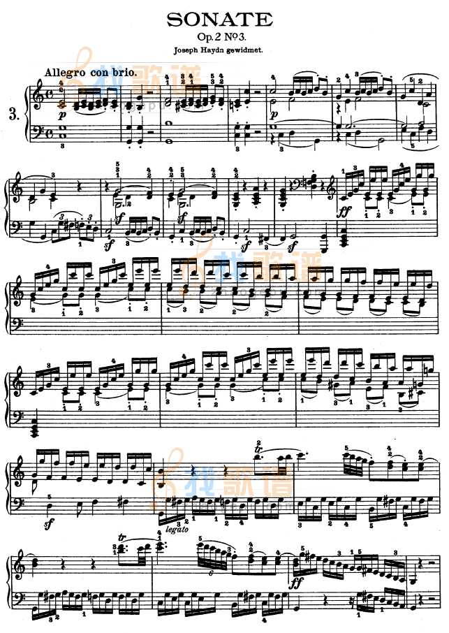 第三钢琴奏鸣曲 -Op.2 No.3