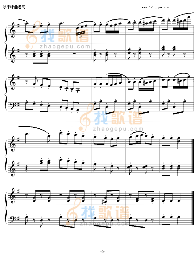 巡逻兵进行曲- 四手联弹-弗兰克·米查姆
