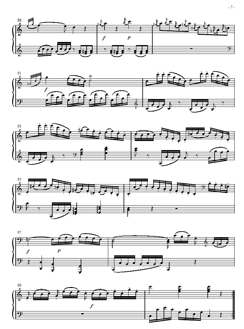 奏鸣曲 Sonatas K279   Mvt.1