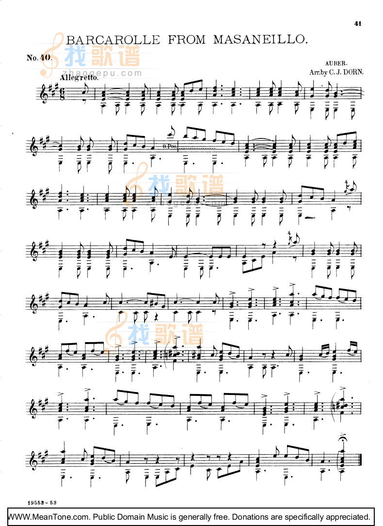 Barcarolle From Masaneillo
