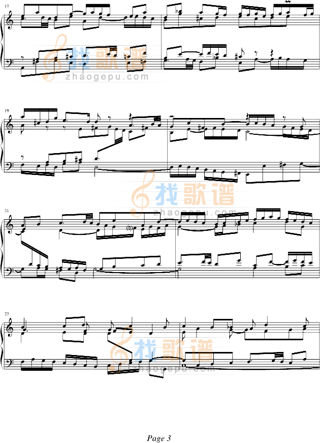 戈原-巴赫Fuga I(BWV 846-2)