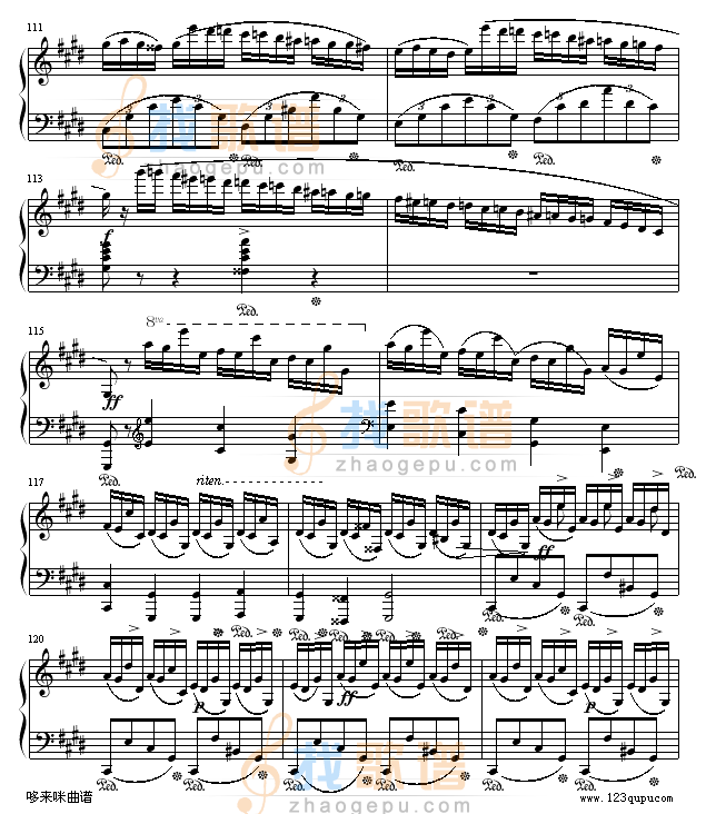 幻想即兴曲-滴漏打谱-肖邦
