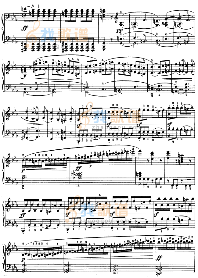 降E大调第四钢琴奏鸣曲-Op.7