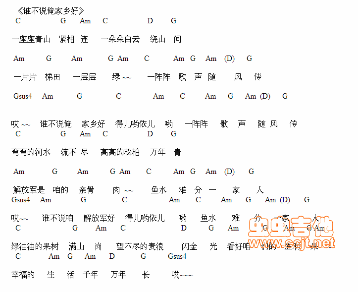谁不说俺家乡好