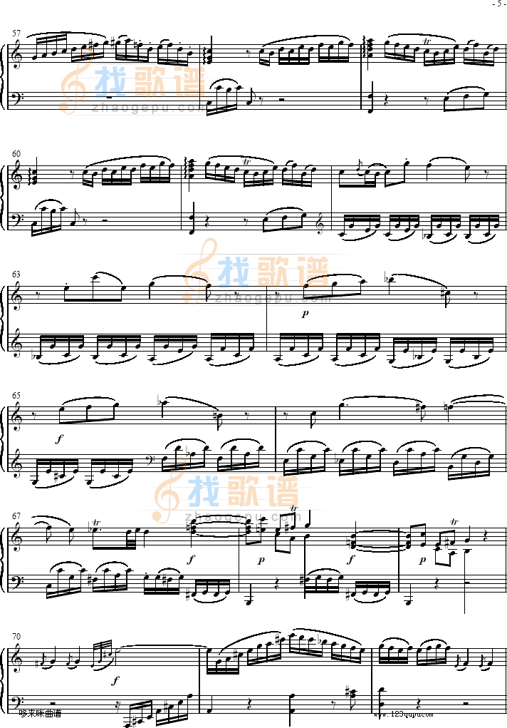 奏鸣曲 Sonatas K279   Mvt.1-莫扎特