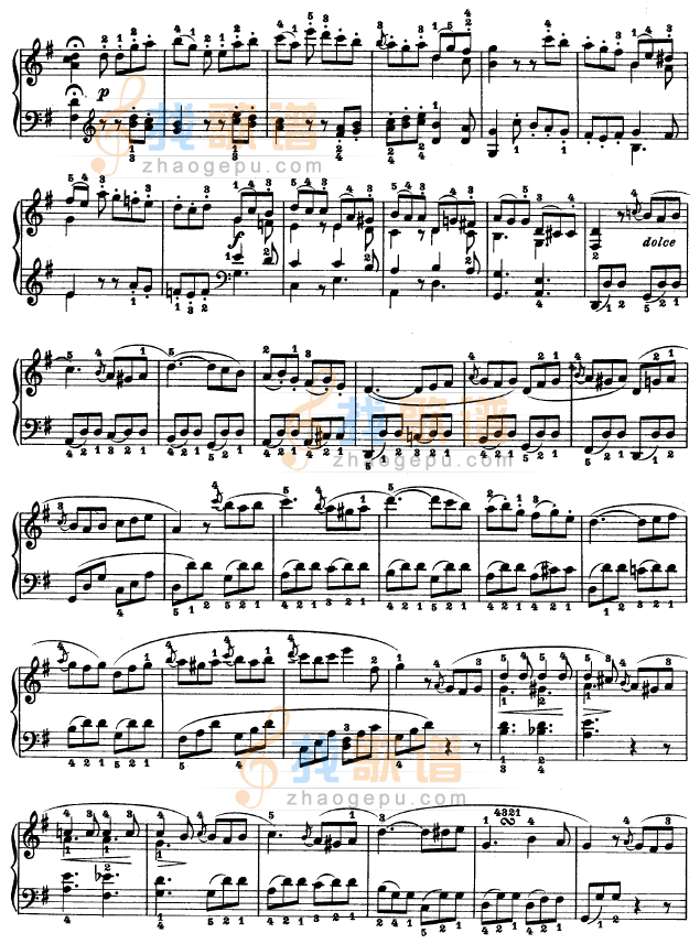 第十九钢琴奏鸣曲-（Op.49 No.1）