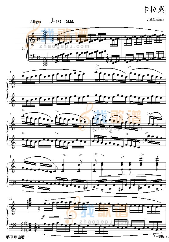 60首钢琴练习曲NO.1-克拉莫