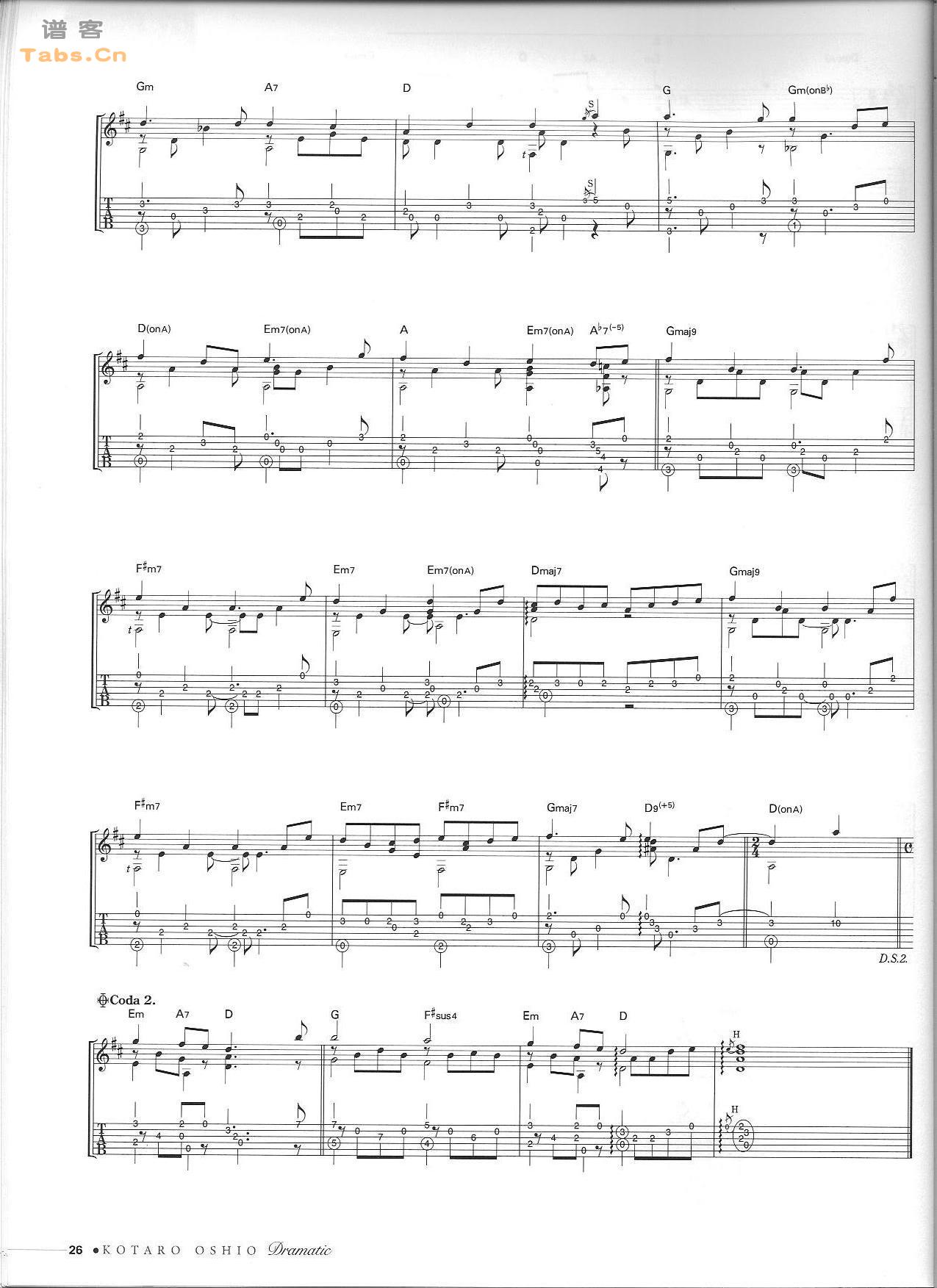 WIND SONG原版谱 	