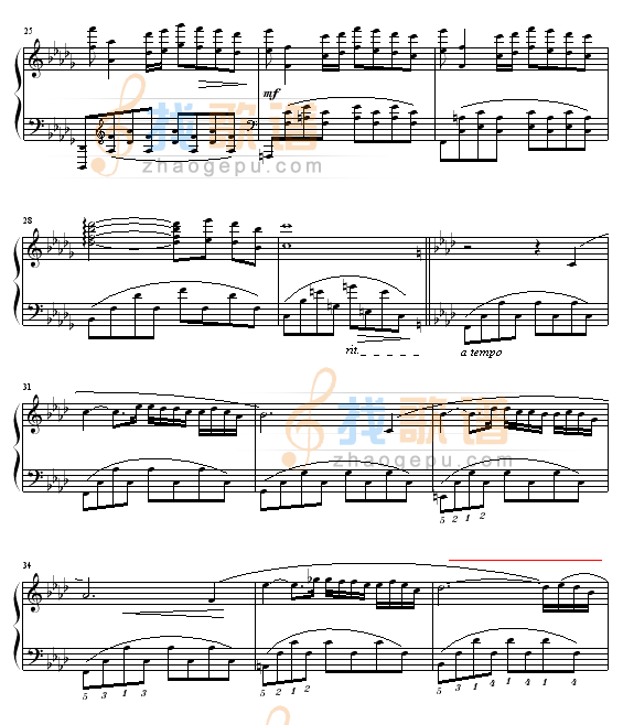 秋日的私语 钢琴曲