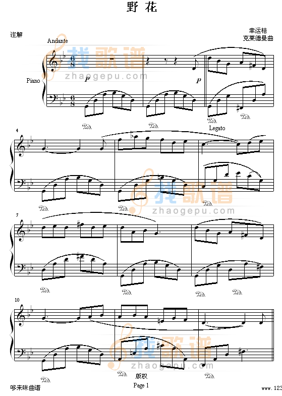 野花 - 幸运桔版-克莱德曼