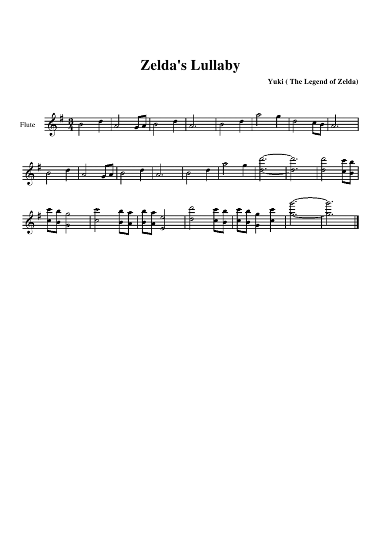 zelda is lullaby
