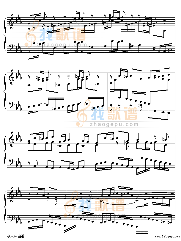 c小调赋格-巴赫