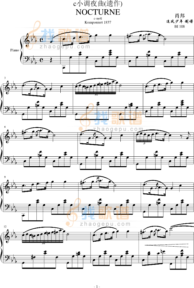 c小调夜曲-遗作