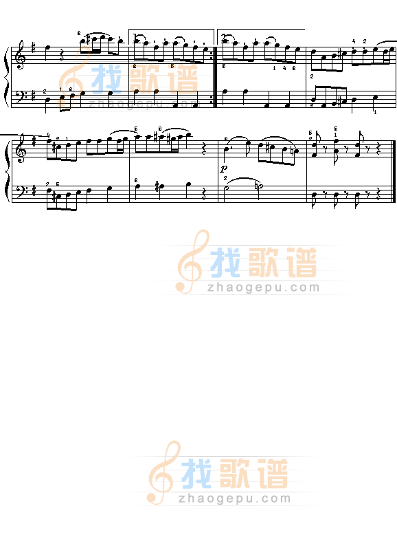 小夜曲（选自G大调弦乐小夜曲第一乐章）