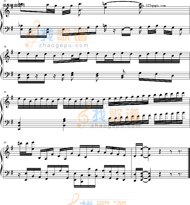 火影忍者原声音乐激と撃钢琴版-火影忍者