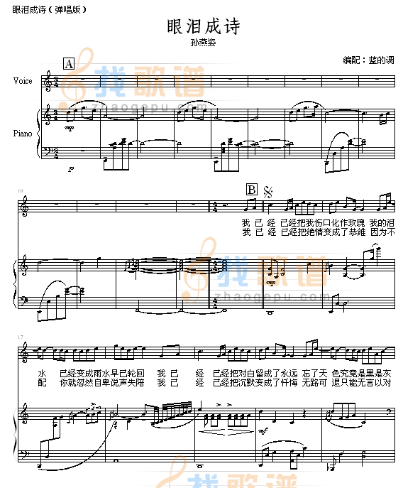 眼泪成诗 -（弹唱版）